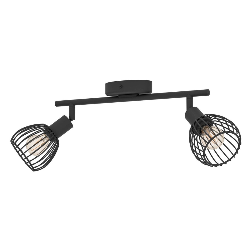 Spot Eglo 2xE14/40W/230V negru
