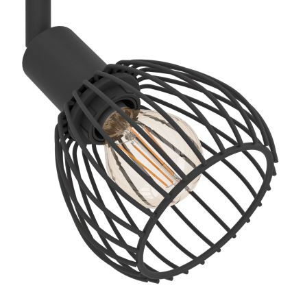 Spot Eglo 2xE14/40W/230V negru