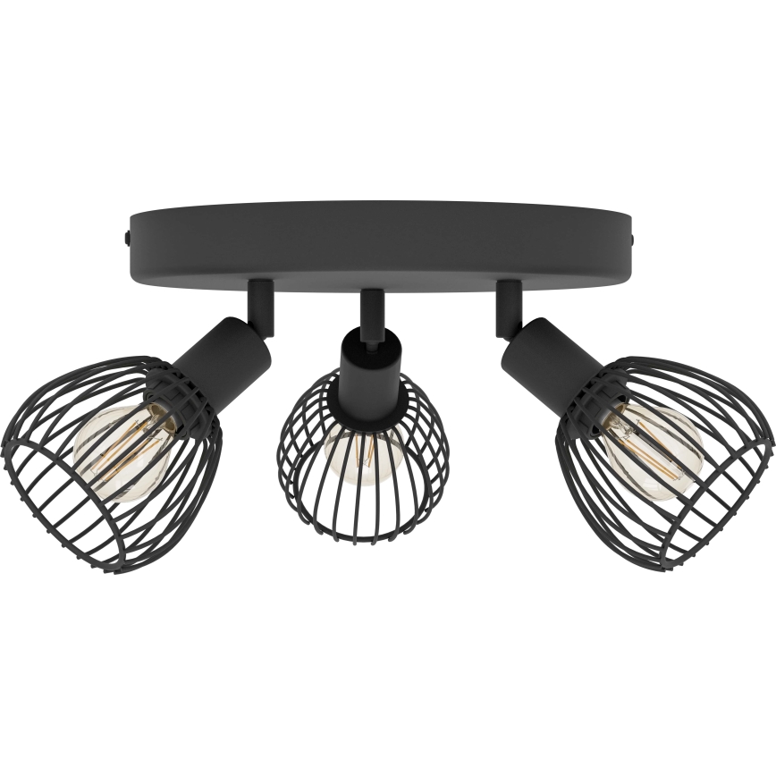 Spot Eglo 3xE14/40W/230V negru