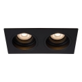 Spot EMBED 2xGU10/50W/230V negru Lucide 22959/02/30