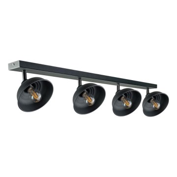 Spot FAUN 4xE27/60W/230V negru