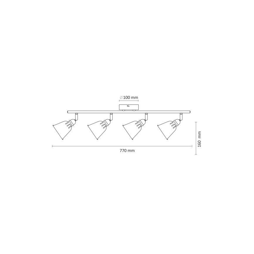 Spot FIONA 4xE14/8W/230V neagră