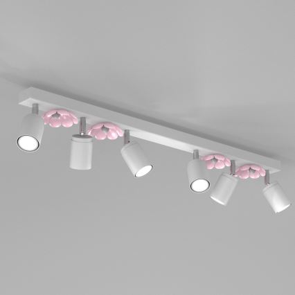 Spot FLOWER 6xGU10/8W/230V alb