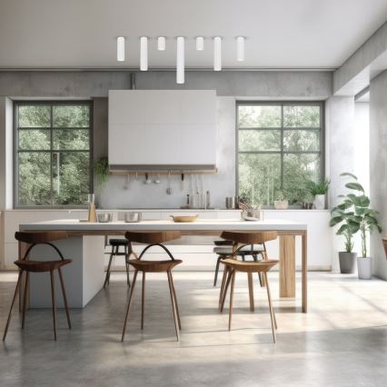 Spot GENESIS 1xGU10/8W/230V 40 cm alb