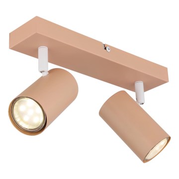 Spot Globo 2xGU10/25W/230V portocaliu