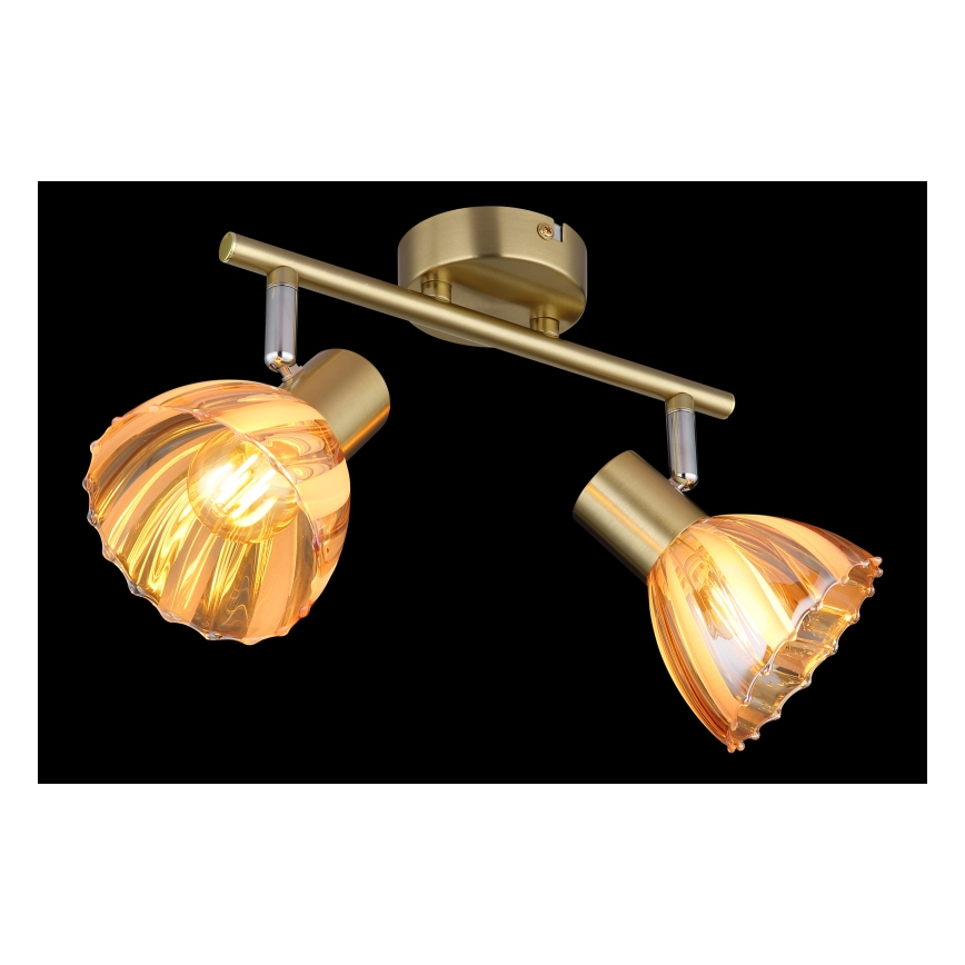 Spot Globo 2xE14/40W/230V auriu