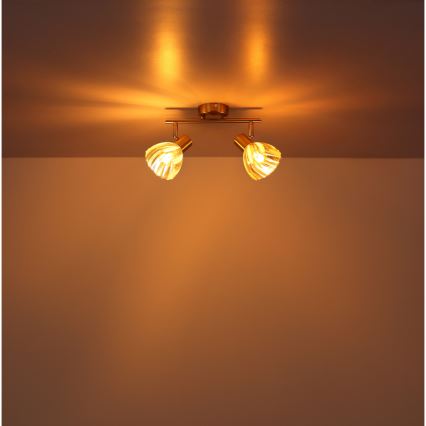 Spot Globo 2xE14/40W/230V auriu