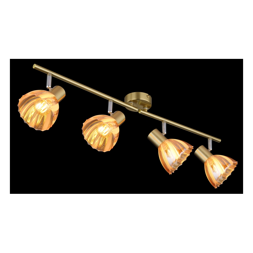 Spot Globo 4xE14/40W/230V auriu