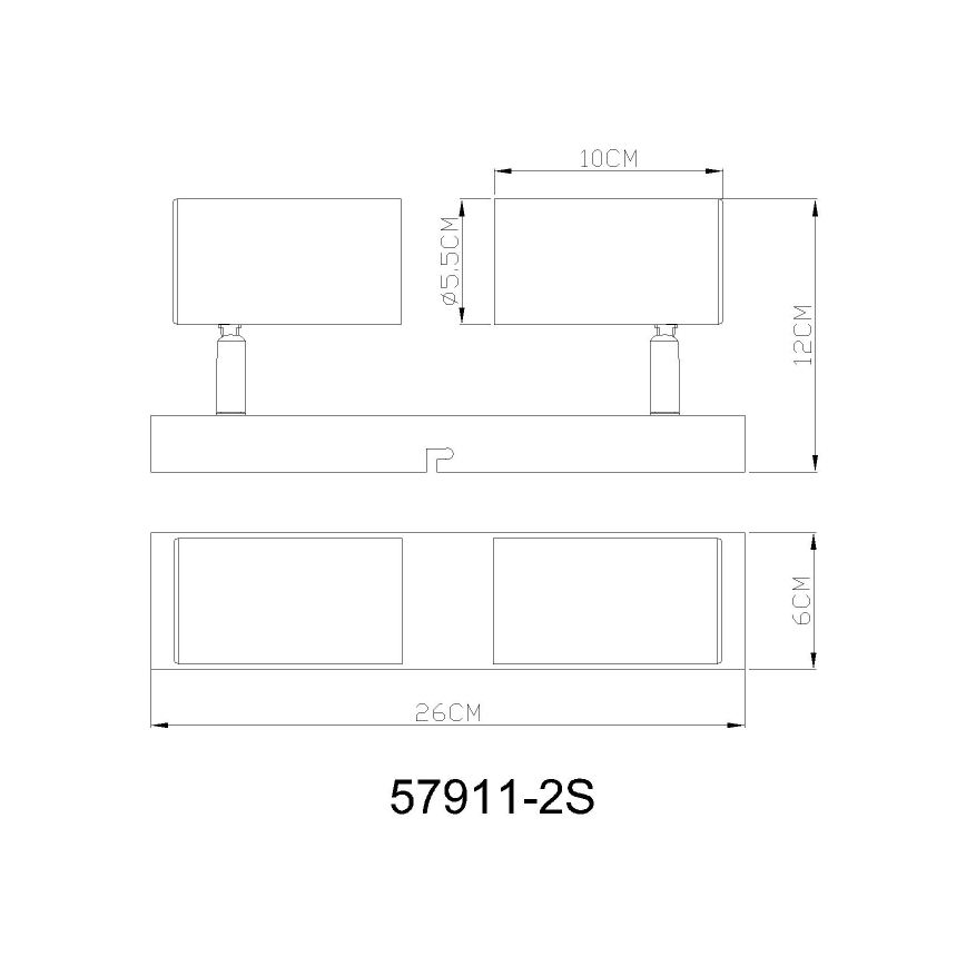 Spot Globo 2xGU10/25W/230V