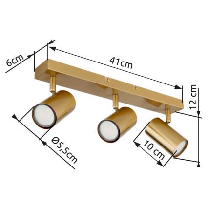 Spot Globo 3xGU10/35W/230V
