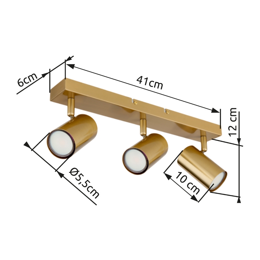 Spot Globo 3xGU10/35W/230V