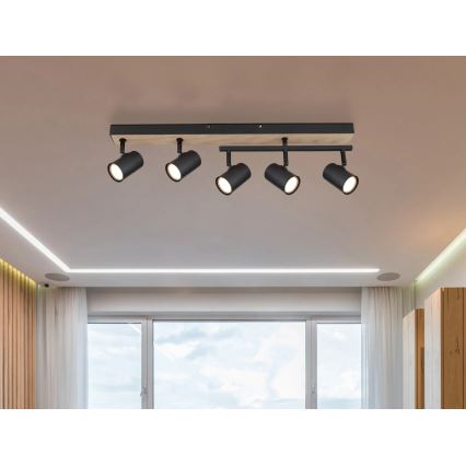 Spot Globo 5xGU10/35W/230V negru/maro