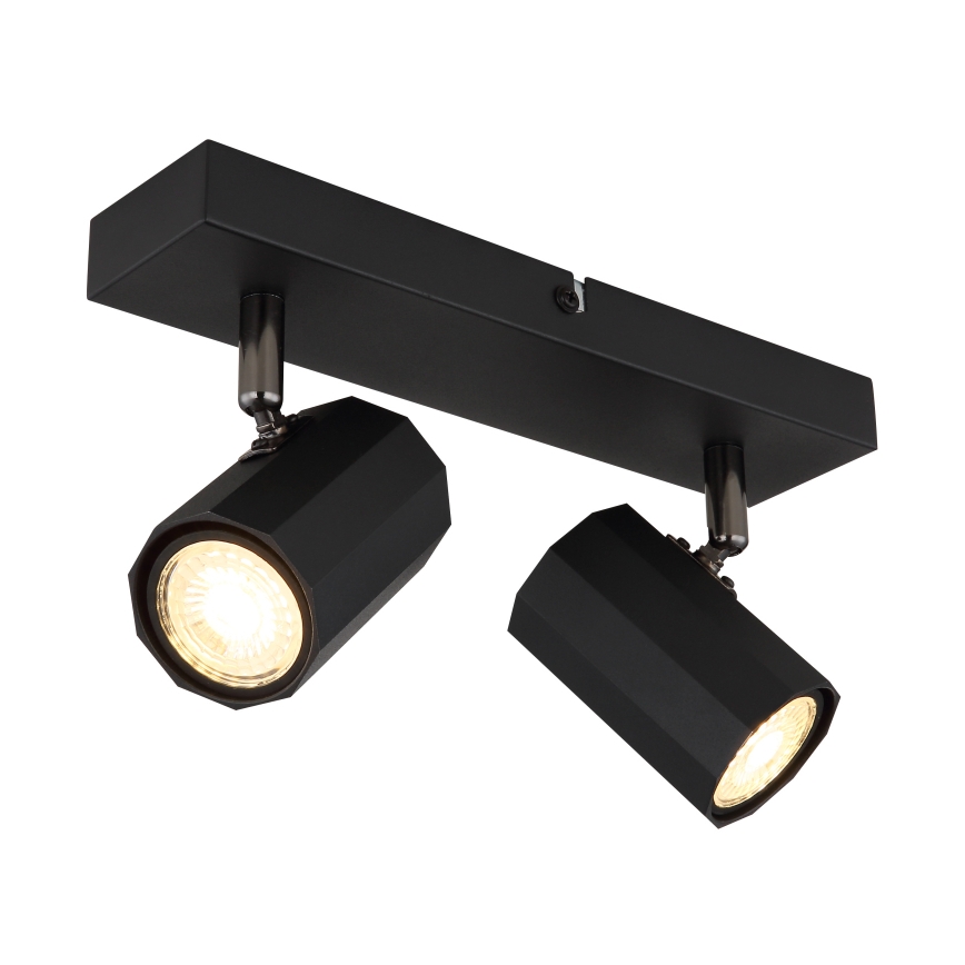 Spot Globo 2xGU10/25W/230V negru