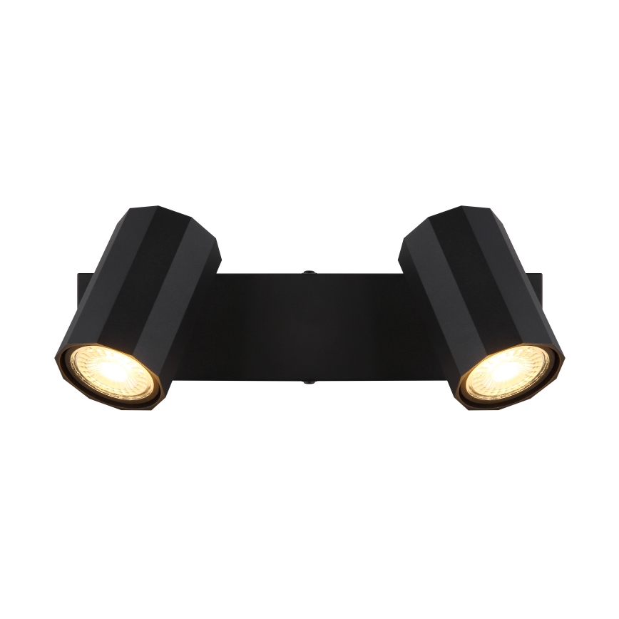Spot Globo 2xGU10/25W/230V negru