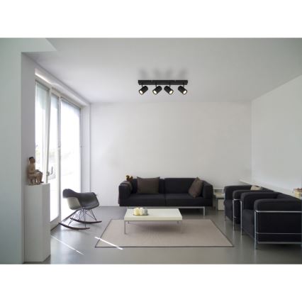 Spot Globo 4xGU10/25W/230V negru