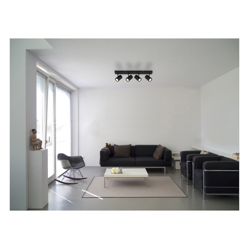 Spot Globo 4xGU10/25W/230V negru