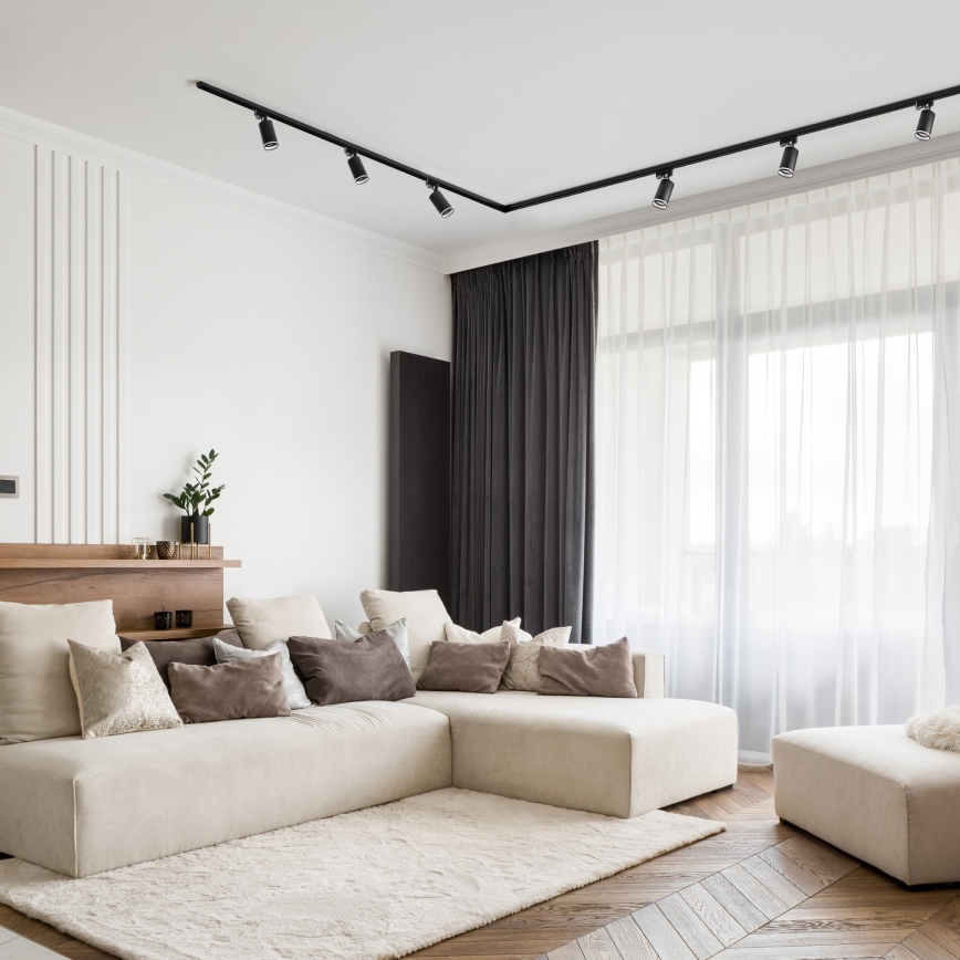 Spot în sistem de șină 5xGU10/25W/230V negru