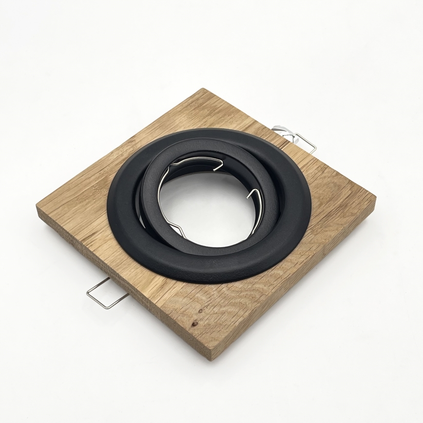 Spot încastrat TOBBY 1xGU10/20W/230V 11,5x11,5 cm stejar/negru