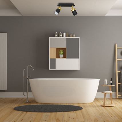 Spot JOKER 2xGU10/25W/230V negru/auriu