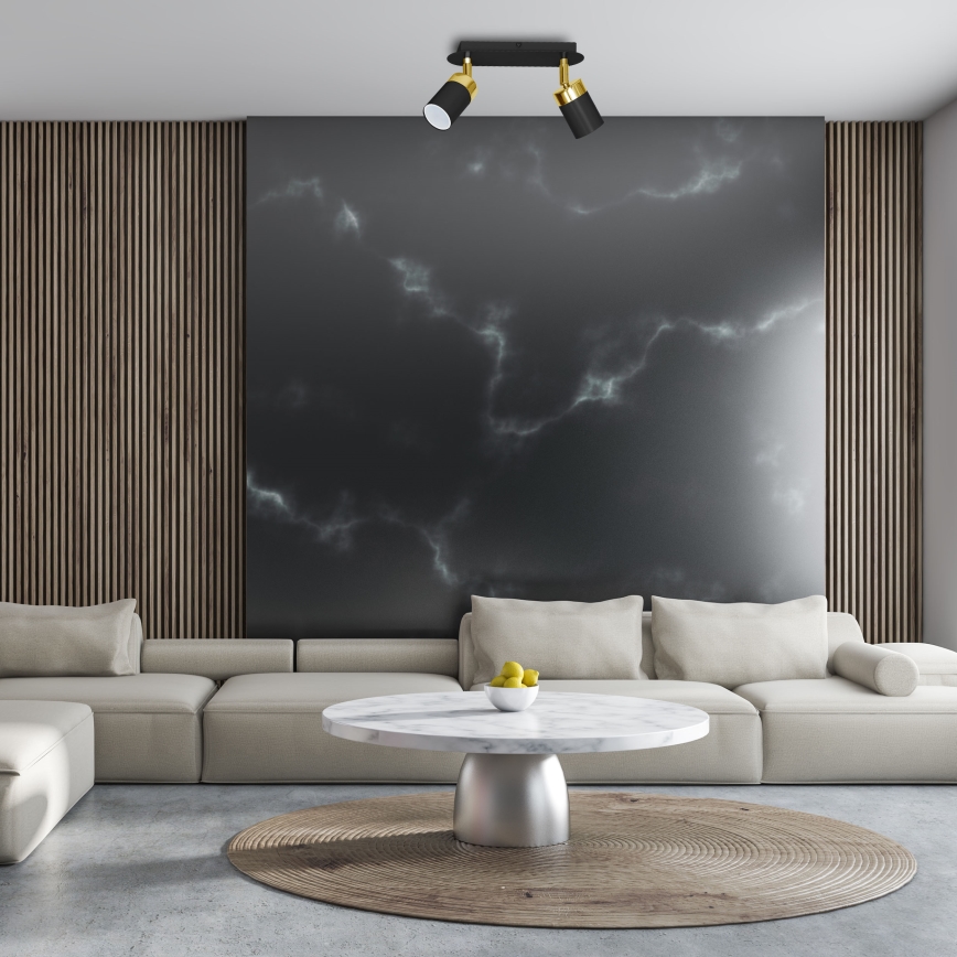 Spot JOKER 2xGU10/25W/230V negru/auriu