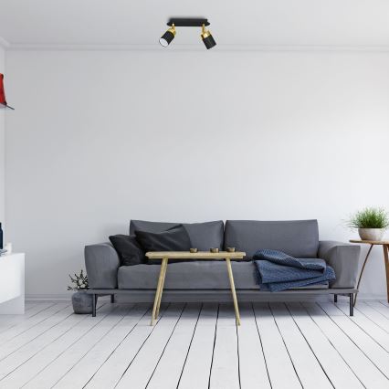 Spot JOKER 2xGU10/25W/230V negru/auriu