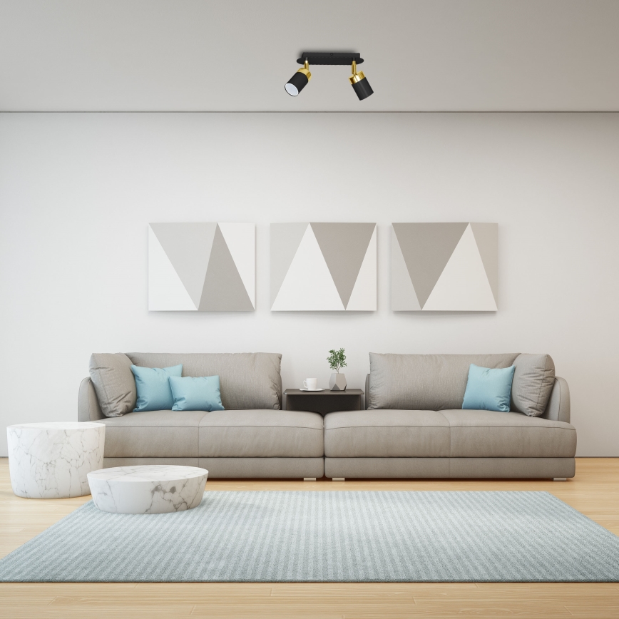 Spot JOKER 2xGU10/25W/230V negru/auriu