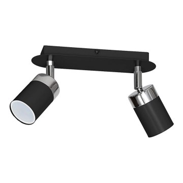 Spot JOKER 2xGU10/25W/230V negru/crom lucios
