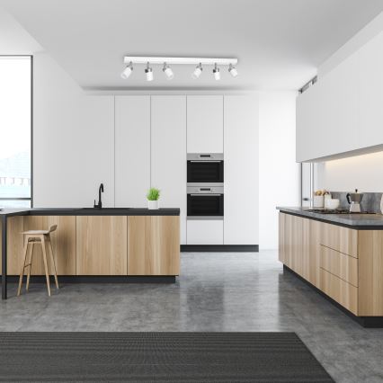 Spot JOKER 6xGU10/25W/230V alb/crom lucios