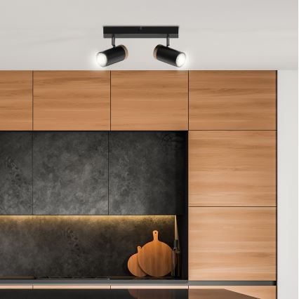 Spot LAGOS 2xGU10/15W/230V negru/maro