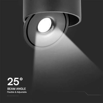 Spot LED/28W/230V 3000/4000/6400K CRI 90 negru