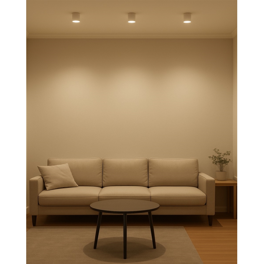 Spot LED 5W/230V 3000/4000/6400K, diametru 7,5 cm, alb