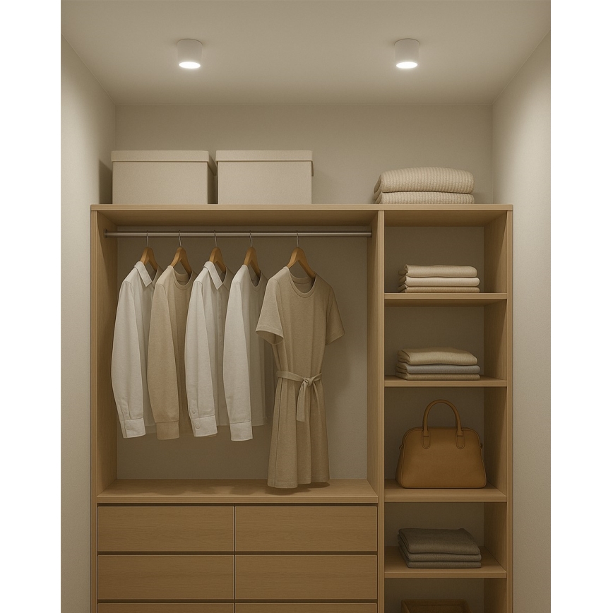 Spot LED 5W/230V 3000/4000/6400K, diametru 7,5 cm, alb