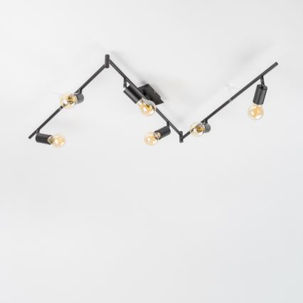 Spot LED 6x E27, 6,5W, 230V, negru