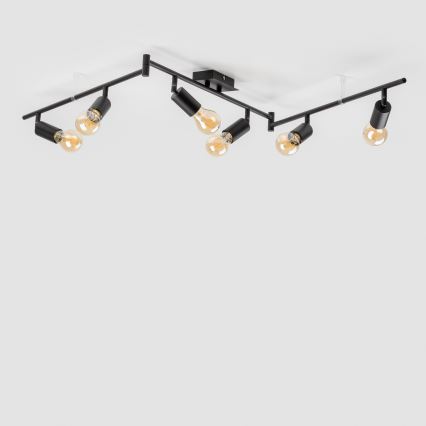 Spot LED 6x E27, 6,5W, 230V, negru