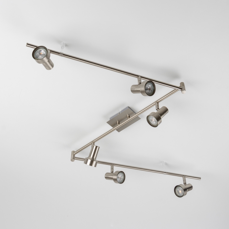 Spot LED 6xGU10/4,7W/230V crom mat