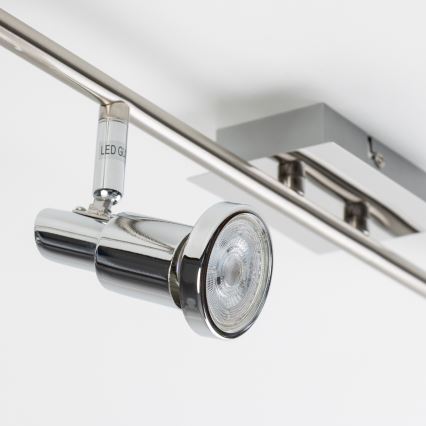Spot LED 6xGU10/5W/230V crom lucios