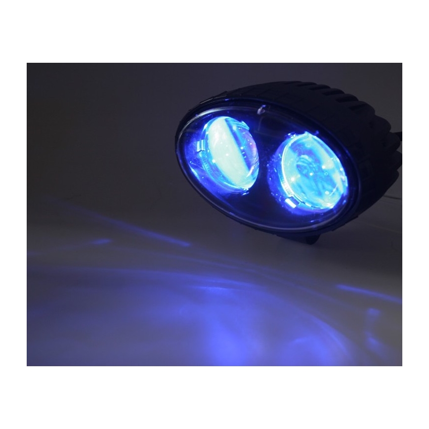 Spot LED albastru STRUM LED/10W/10-80V IP67 6000K