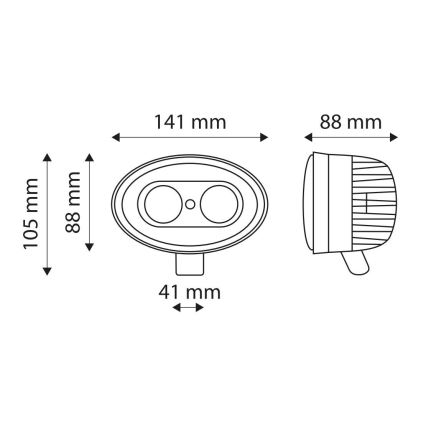 Spot LED albastru STRUM LED/10W/10-80V IP67 6000K