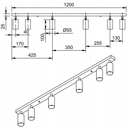 Spot LED ANGIE 6xGU10/6W/230V alb