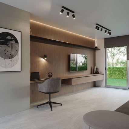 Spot LED ASMUS 3xGU10/7W/230V negru Brilagi