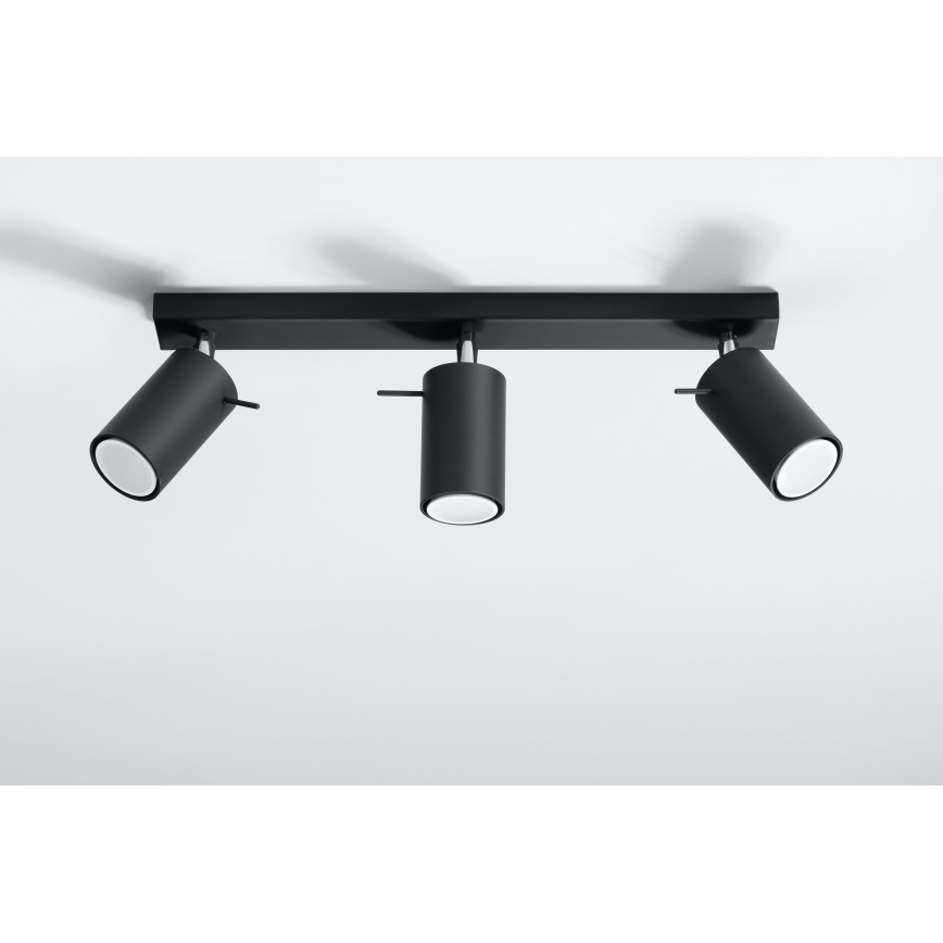 Spot LED ASMUS 3xGU10/7W/230V negru Brilagi