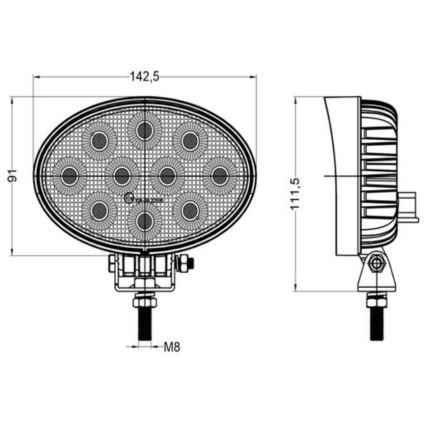 Spot LED auto OSRAM LED/40W/10-30V IP68 5700K