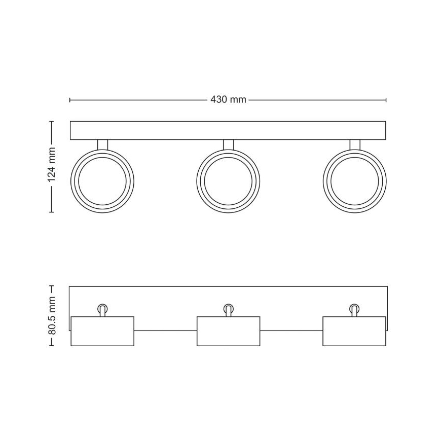 Spot LED 3xLED/5,5W/230V alb Philips