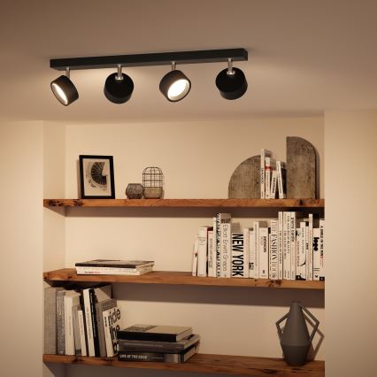 Spot LED 4xLED/5,5W/230V negru Philips