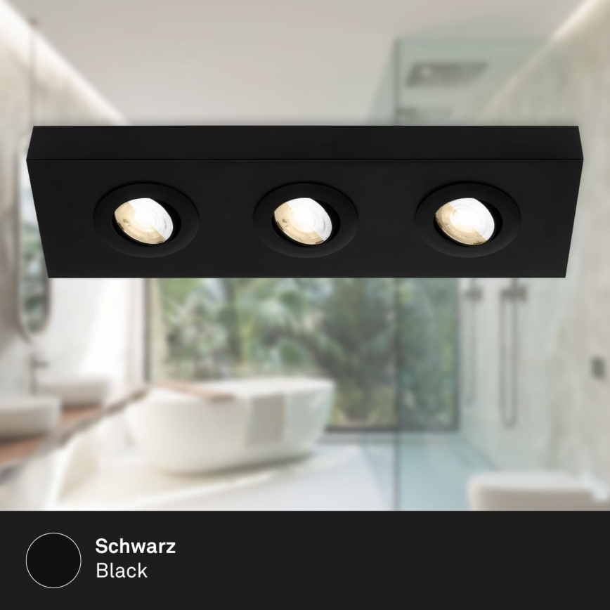 Spot LED Briloner 3996035 CTS 3xLED/4W/230V 2700/4000K negru