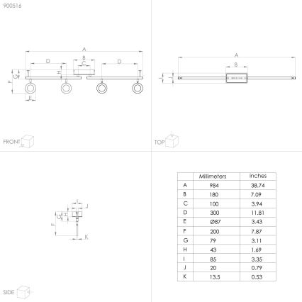 Spot LED 4xLED/3,2W/230V + 2xLED/3,3W/230V Eglo