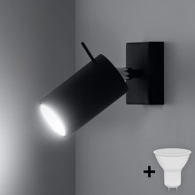 Spot LED de perete ASMUS 1xGU10/7W/230V negru Brilagi