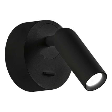 Spot LED de perete BEAN LED/3W/230V negru Ideal Lux