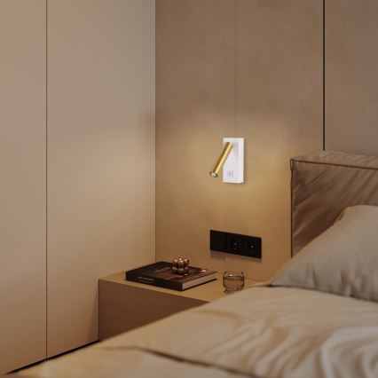 Spot LED de perete Brilagi MAYA 1xG9/7W/230V alb/auriu