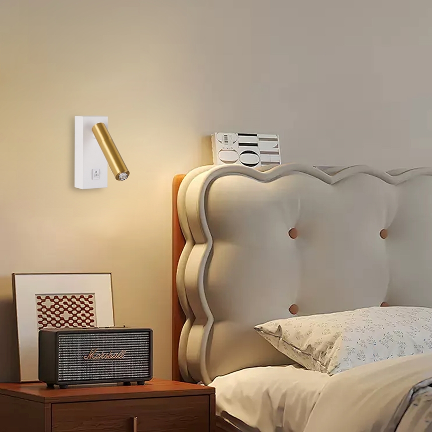 Spot LED de perete Brilagi MAYA 1xG9/7W/230V alb/auriu